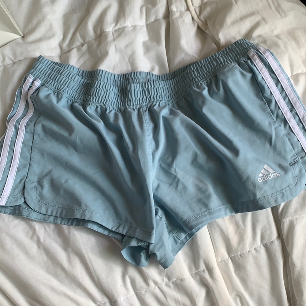 Blue adidas shorts